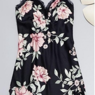 BAJU TIDO BLACK FLORAL