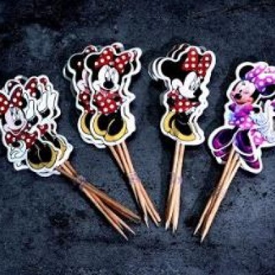 12PCS MINNIE MOUSE CUPCAKE TOPPER