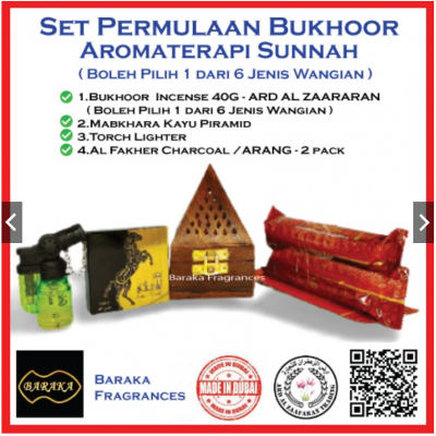 SET LENGKAP PERMULAAN BUKHOOR AROMATERAPI SUNNAH
