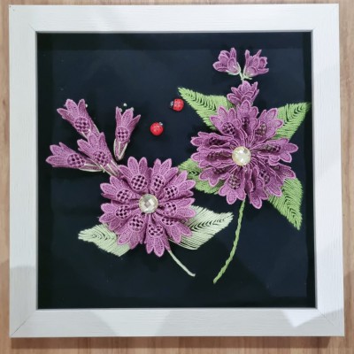 Ribbon Flower Lace Frame