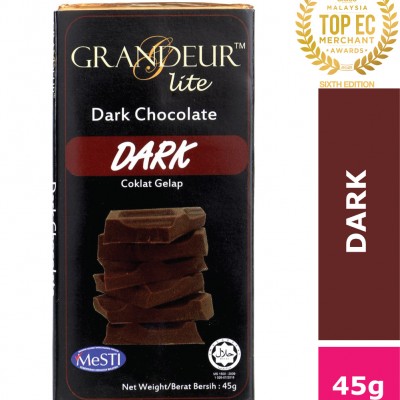 Coklat Grandeur Dark Chocolate Bar 45g Halal Berkualiti Sedap Murah Buatan Malaysia