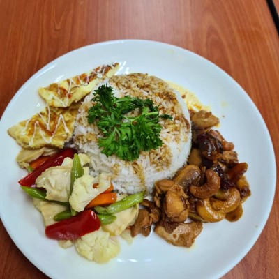 KUNG PAO CHICKEN WITH RICE