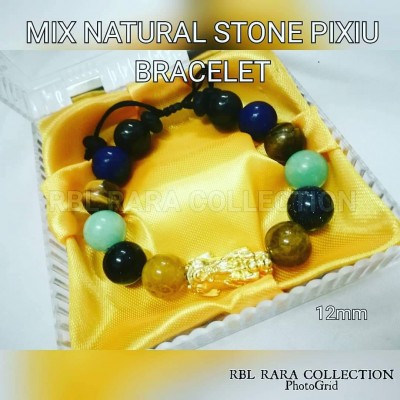 MIX NATURAL STONE PIXIU BRACELET FOR MEN