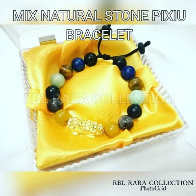 MIX NATURAL STONE PIXIU BRACELET FOR WOMEN