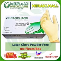 DISPOSABLE LATEX GLOVES POWDER-FREE - CLEANGUARD - 100PCS BOX (BY WEIGHT) SIZE: XL