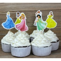 PRINCESS CUPCAKE TOPPER FOR BIRTHDAY DECORATION