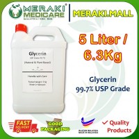 Glycerin   Vegetable Glycerin USP Grade 99.7% - 5L 6.3KG