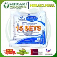 DISPOSABLE STERILE DRESSING SET - 1 FORCEPS PENYEPIT - 15 Sets PDS-DRS-166-SET