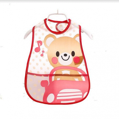 PINK WATERPROOF SOFT BABY BIB