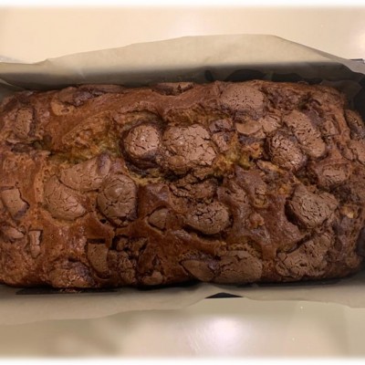 Fresh Baked Banana and Chocolate Chip Cake