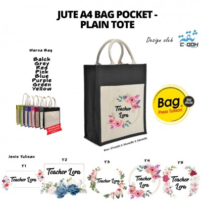 JUTE BAG PRINT NAMA ANDA ATAU APA SAHAJA DESIGN