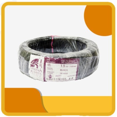 MEGA 1.5MM PVC CABLE (BLACK) 100MTR COIL