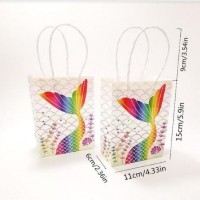 MERMAID PARTY PAPER BAG (12 PCS) - Medium : 27CM(H) x 21CM(W) x 11CM(D)