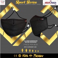CERTIFIED WASHABLE ARISTA SPORT REUSABLE OUTDOOR PROTECTION HYDROPHOBIC FACE MASK HEADLOOP - NIOSH, CE , FDA, ISO, GMP