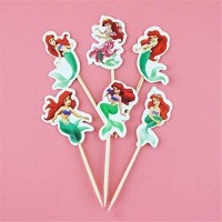 12PCS LITTLE MERMAID CUPCAKE TOPPER