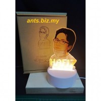 [9.6cm] Lampu 3D Ilusi LAMP BASE 3D illusion custom creative with Arcylic lamp boleh tulis apa saja