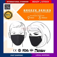 CERTIFIED WASHABLE FABRIC BREEZE REUSEABLE OUTDOOR PROTECTION FACE MASK EARLOOP - SMART SERIES-NIOSH,FDA,CE, GMP, ISO