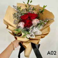 RED & PINK ROSES BOUQUET